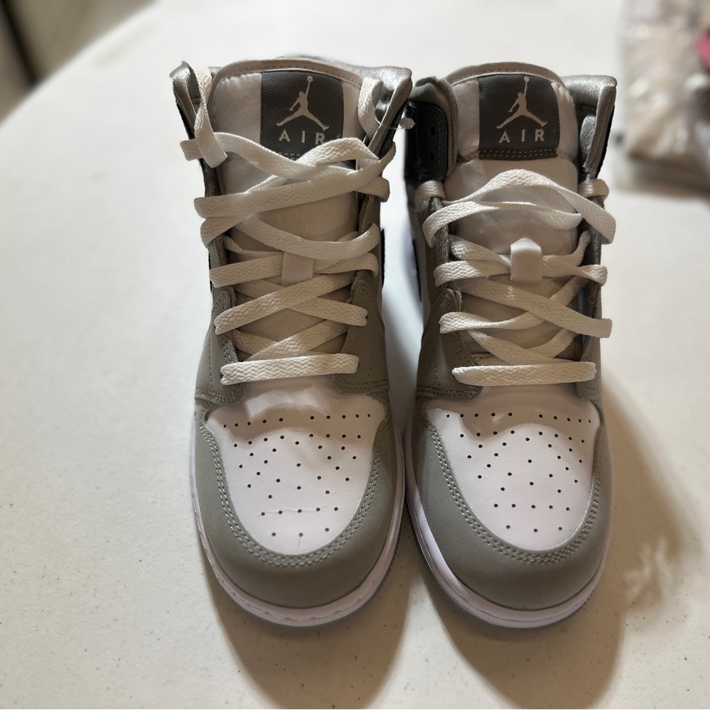 Jordan Kids High-Top Sneakers - Gray and White